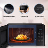 Samsung 23 L Solo Microwave Oven (MS23A3513AK/TL, Black, Auto Cook Programs, Child Safety Lock, Memory Feature, Deodorization, Ceramic Enamel Cavity)