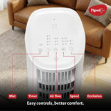 Pigeon High Performance Tower Fan with Digital Control, mutiple speed settings, timer Function, Low Power Consumption and Lightweight Portable Body, White PGPDTFD7501