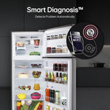 LG 380 L 3 Star Frost-Free Smart Inverter Double Door Refrigerator (GL-S412SPZX, Shiny Steel)