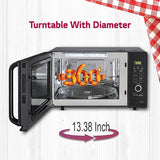 LG 32 L Convection Healthy Microwave Oven (MC3286BLU, Black, Diet Fry & Motorized Rotisserie) - 2023 Model