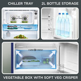 Midea 215 L 3 Star Direct Cool Refrigerator (MRD215D3HPDB, Blue, Big Flower, 2025 Model)