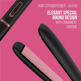 Havells HS4109 Floating Ceramic Plates Hair Straightener; with Advance PTC Heating Element for Protection from overheating (Black)