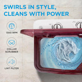Midea 6.5 kg 5 Star Semi Automatic Top Load Washing Machine Maroon, Rust Proof Body (MWMSA065PPG(MW), Rat Away Feature)