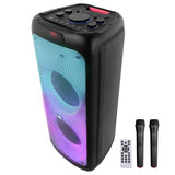 ZEBRONICS 120 Watts Party Speaker with 2 Wireless Mic, 7 hrs Playtime, Karaoke & Recording Function, TWS, Bluetooth, USB, AUX, mSD, RGB Modes (Thump 700)