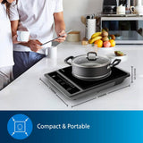 Philips HD4934/00 1300W Induction Cooktop with Triple MOV for 4kW surge protection with soft touch control