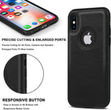 Apple iPhone X / XS Leather Case - Black
