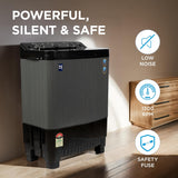 Midea 7.5 KG Semi Automatic Top Loading Washing Machine, Rust proof Body with 1300 RPM (MWMSA075GPG, Black Grey)