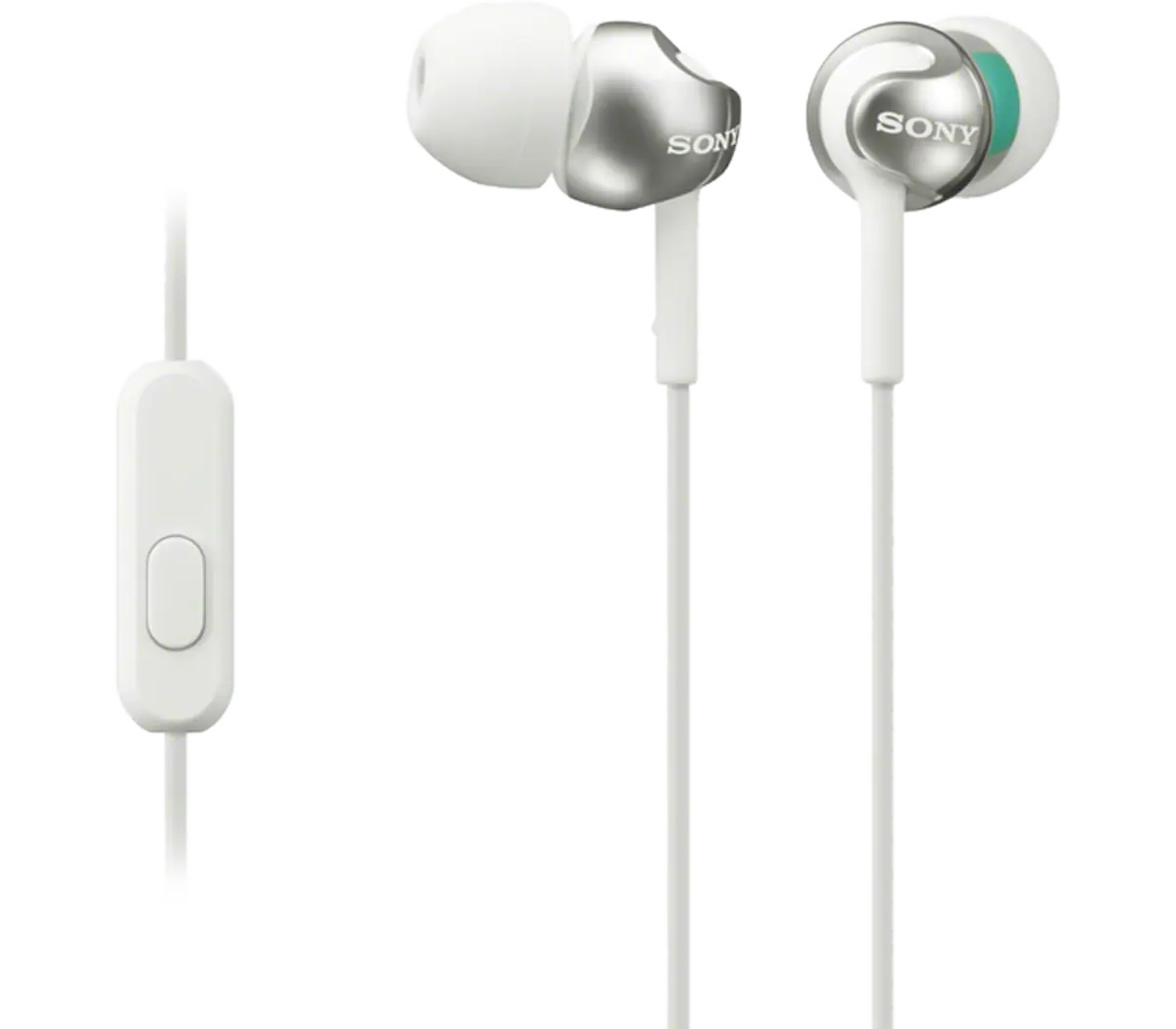 Sony MDR-EX110AP On-Ear Stereo Headphones with Mic (White)