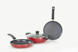 Butterfly Rapid Omni Tawa,Kadai & Fry Pan / Rapid kitchen combo pack 3 piece set Non-Stick Coated Cookware Set