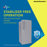 Kelvinator 187L Direct Cool Single Door Refrigerator Grey KRD-F200EAPHGD