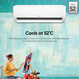 LG 1 Ton 4 Star DUAL Inverter Split AC TS-Q13JNYE, White)