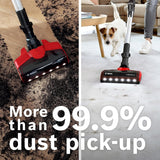 Bosch Unlimited 7 ProAnimal, Cordless Vacuum Cleaner with Rechargeable 3.0 Ah Battery and FlexTube, LED Lighting, 10 Year Motor Warranty, in Tornado Red BCS71PETIN