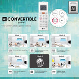 LG 1 Ton 4 Star DUAL Inverter Split AC TS-Q13JNYE, White)