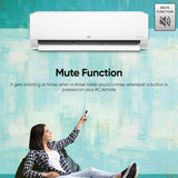 LG 1 Ton 4 Star DUAL Inverter Split AC TS-Q13JNYE, White)
