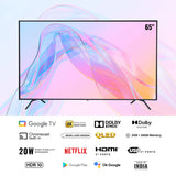 SALORA 164 CM (65 INCHES) 4K ULTRA HD SMART QLED GOOGLE TV, SLV-3655 QGTV (BLACK)