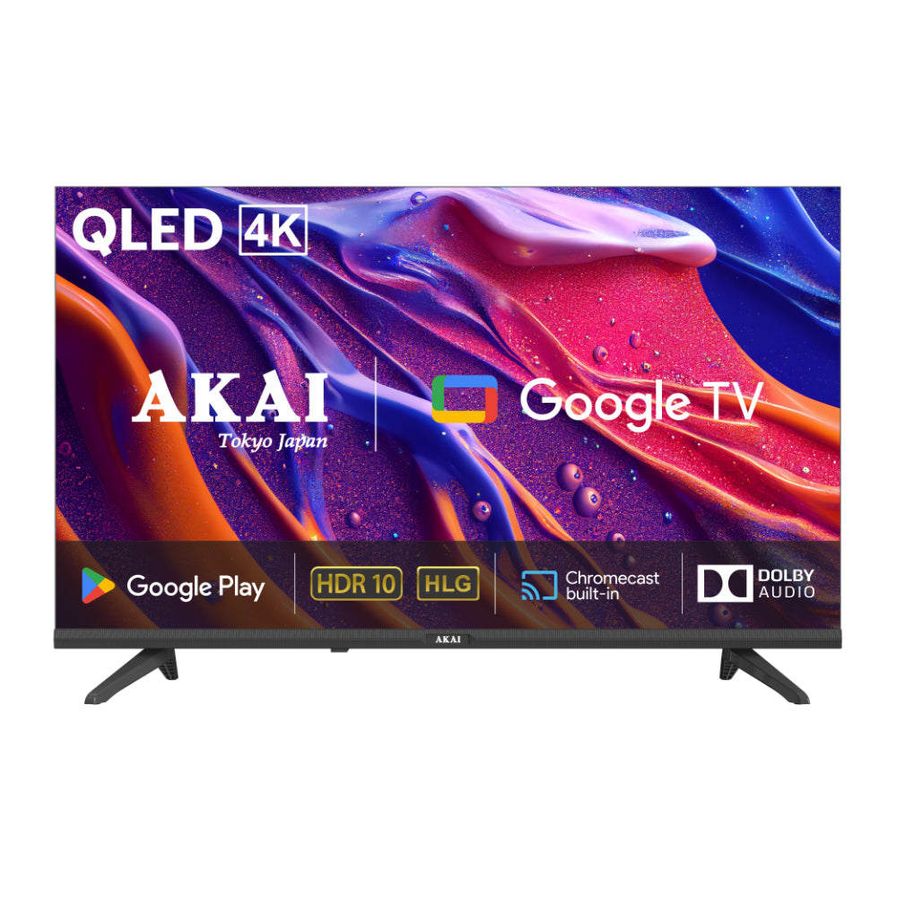 AKAI 109 cm (43 Inch) Bezel-Less 4K UHD Smart QLED Google TV, AL43GQU-SFWS with 1+1 year warranty