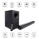 Akai SB140, 2.1 Channel Soundbar with 140 Watts Wired Subwoofer for Extra Deep Bass, Black