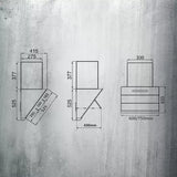 Kaff ALBURY DC 75 cm Dry Heat Auto Clean Technology Filterless Wall Mounted Kitchen Chimney Suction Capacity 1280h Black