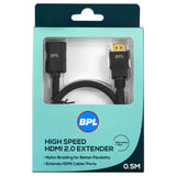 BPL HDMI 2.0 EXTENDER 0.5M BRAIDED BHDMI301