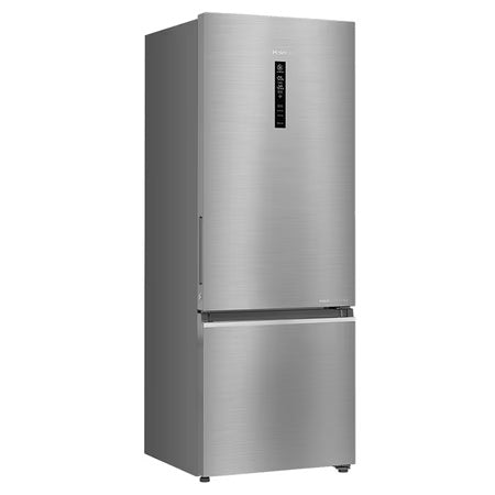 Haier 325 litres 3 Star Double Door Refrigerator, Brush line Silver HRB-3753BBS-P