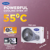 Carrier 1.5 Ton 3 Star Inverter Split Air Conditioner (19K XPERT EDGE GXI),CAI19PE3R36F0
