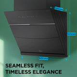 Midea Kitchen Chimney with 1800 m3/hr air suction, Slant, BLDC Motor, 60 CM with WiFi, Intelli Auto Clean, Multi Speed Control, MH60J63ET25BF