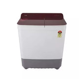 Haier 196 Series 8 Kg Top Load Semi Automatic Washing Machine White & Burgundy, HTW80-196BR