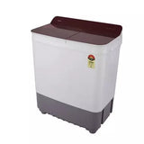 Haier 196 Series 8 Kg Top Load Semi Automatic Washing Machine White & Burgundy, HTW80-196BR
