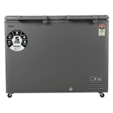 Haier Titanium 345 Litres 5 Star Double Door Deep Freezer with Stabilizer Free Operation (HFC-345DME5, Grey)