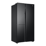 Haier SmartChoice 598L 3 Star 3-Door Side by Side Frost Free Refrigerator(HRT-683GK, Graphite Black)