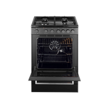 KAFF 60 Litres 4 Burner Cooking Range with Electric Oven (KAB60, Black)