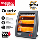 Khaitan Orfin KO-2010 800 Watt 2-Rod Halogen Room Heater