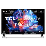 TCL 108 cm (43 inches) 4K UHD Google TV, 43P6K, Black