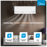Midea Carrier 1.5 Ton 5 Star Wi-Fi AI Inverter Split AC (Copper, Convertible 6-in-1 with Smart Wi-Fi,Santis ACE RYL Wi-Fi -MAI19SA5R36W0, White)