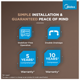 Midea Carrier 1.5 Ton 5 Star Wi-Fi AI Inverter Split AC (Copper, Convertible 6-in-1 with Smart Wi-Fi,Santis ACE RYL Wi-Fi -MAI19SA5R36W0, White)