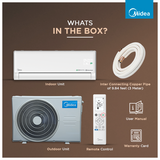 Midea Carrier 1.5 Ton 5 Star Wi-Fi AI Inverter Split AC (Copper, Convertible 6-in-1 with Smart Wi-Fi,Santis ACE RYL Wi-Fi -MAI19SA5R36W0, White)