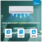 Midea Carrier Santis Max Deluxe 4 in 1 Convertible 2 Ton 3 Star Inverter Split AC with Auto Cleanser (Copper Condenser, MAI24SD3R36F0/MAI24SA3R36F0)