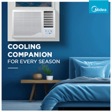 Midea Carrier 2026 Model 1.5 Ton MARVEL CLS 3 Star Fixed Speed Window AC (MAW18MR3R36F0, White)