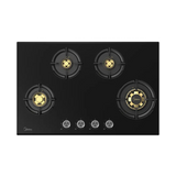 Midea Kitchen Built in Hob Semi Brass Series 4 Burner, Flame Failure Device, Auto Ignition MG80GF503CTD134B-IN