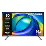 Toshiba 127 cm (50 inch) 4K UHD TV, 50E330RP UHD Display 3840 x 2160 |3 HDMI and 2 USB ports |Sound Output: 30 Watt, Dolby Atmos|Refresh Rate: 60 Hz | OP Sys: Google TV