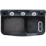 Midea Washing Machine Semi Automatic 7.0 KG Plastic Lid Black White,MWMSA070PPG(KW)/MWMSA070PDX(KW)