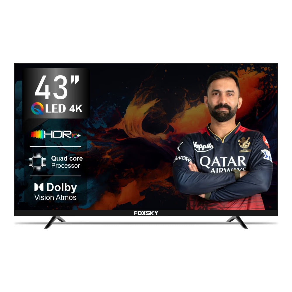 Foxsky 109 cm (43 inch) 4K Ultra HD QLED Smart TV with Dolby Audio (43FS-4K UHD QLED TV)