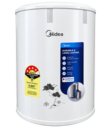 Midea Water Heater, 25L Cylindrical, MWHSA255XKO | Whirlflow Technology | Titanium Enamel Glassline Tank | Magnesium Anode | IPX4 waterproof rating | 9-minute faster heating | Brand Warranty: 2 Years Comprehensive + 4 Years on Element + 10 Years on Tank