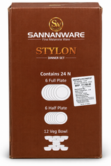 Sannanware Stylon Melamine Dinner Set (24 Pieces)