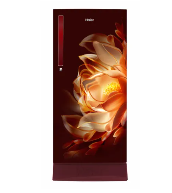 Haier 190 L, 5 Star, Golden Flora Finish Direct Cool Single Door Refrigerator HRD-2105PGF-P