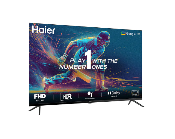 Haier A9G 109 cm (43 inch) Full HD LED Smart Google TV 2025 Edition with 4K HDR, HDR-10, MEMC, 20W SOUND, DOLBY AUDIO (43A9G)