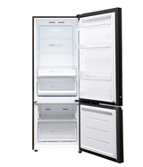 Haier 325L 2 Star Frost Free Bottom Mount Refrigerator|Premium Black Glass|Convertible 14-in-1|Jhukna Mat-Bottom Freezer|Digital Display|Triple Inverter|Twist Ice Maker (HRB-3752PKGA-P, Black Glass)
