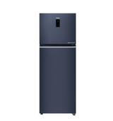 Haier Double Door Refrigerator 358 Litres Convertible 2 Star Inverter HRF-4082BLUSA-P Ultramarine Steel | Convertible 2 Star Inverter,Digital Display,1 Hour Icing Technology