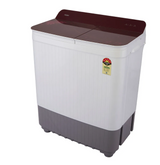 Haier 8 kg 5 Star Semi Automatic Washing Machine with Anti Bacterial Vortex Pulsator (178, HTW80-178, Burgundy with Flower)