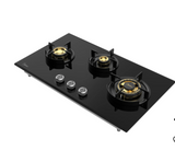 Midea Kitchen Built in Hob Full Brass Series 3 Burner, Flame Failure Device, Auto Ignition MG75GT503BTD134B-IN